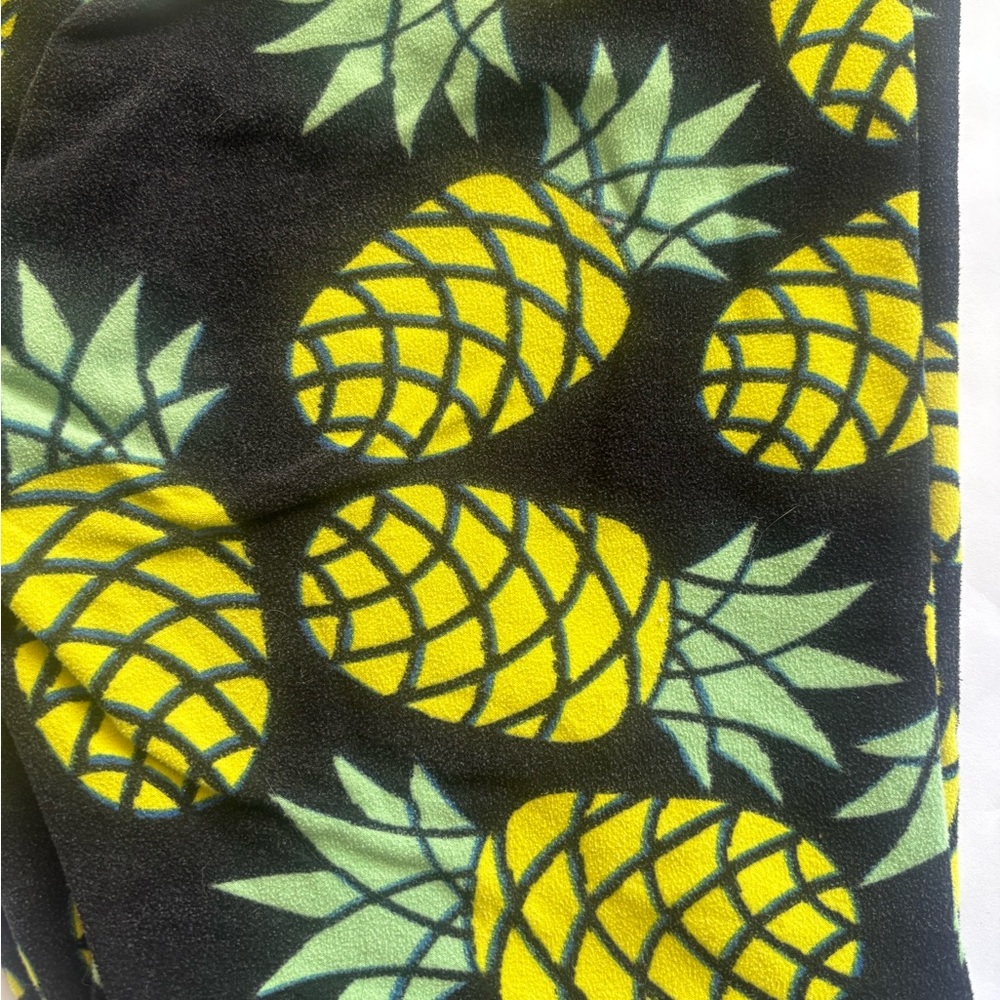 OS Lularoe LLR UNICORN HTF Vintage Pineapple Onesize leggings pants fitted EUC